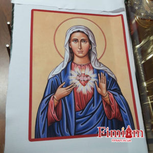 Ікона на полотні Непорочне Серце Марії