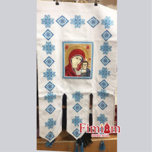 Хоругви вишиті хрестиком сині (пара) №15
